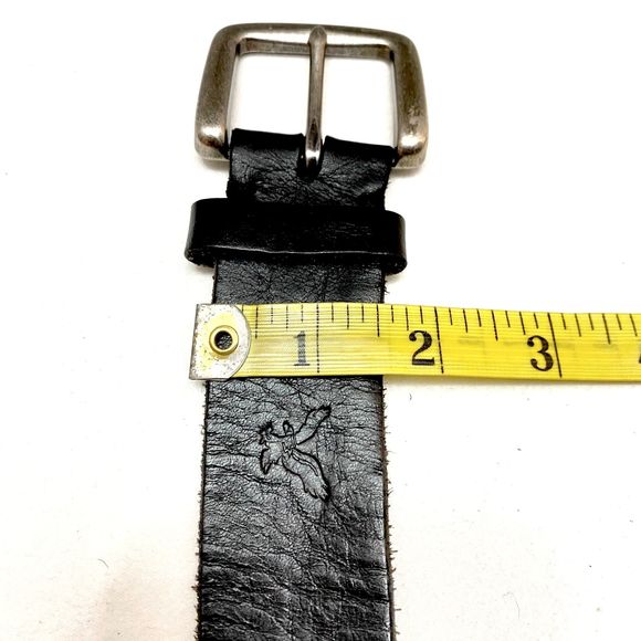 American Eagle Genuine Leather Belt Unisex Size XL Basic Black Distressed - Picture 11 of 11